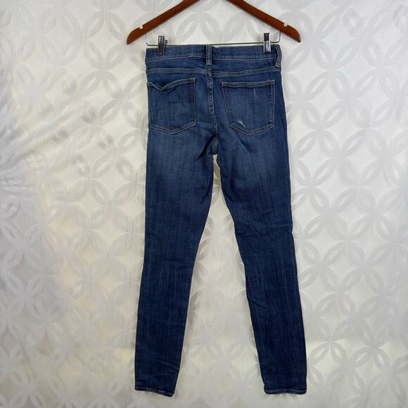 J.Crew Stretch Low Rise Distressed Skinny Jeans Style 08410 Size 24 - Picture 5 of 9